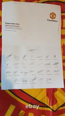 2023-24 Manchester United FA Cup Winners Football Squad Signed + Official COA