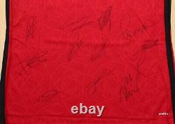 2023-24 Manchester United Home Shirt Squad Signed + Official COA & Signature Map