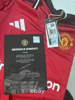 2025-26 Manchester United Women Home Shirt Squad Signed