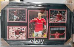 78x47cm 32x19Inch FRAMED DISPLAY HAND SIGNED CRISTIANO RONALDO MANCHESTER UNITED