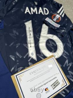 AMAD DIALLO Signed 24/25 Away Manchester United Europa League Shirt With COA