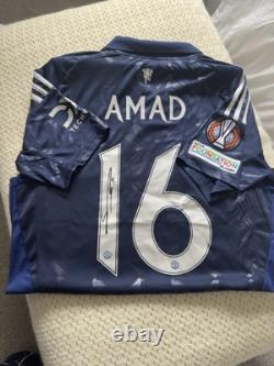 AMAD DIALLO Signed 24/25 Away Manchester United Europa League Shirt With COA
