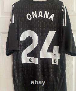 ANDRE ONANA Signed Manchester United 23/24 Goalkeeper shirt PROOF Man Utd U MUFC