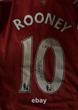 Adidas Manchester United Home Football Shirt Rooney 10 Signed Autograph Original