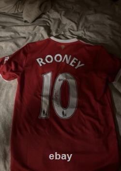 Adidas Manchester United Home Football Shirt Rooney 10 Signed Autograph Original