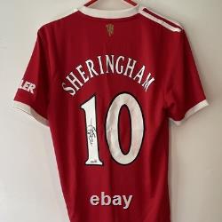 Adidas Manchester United Sheringham 10 Signed Football Shirt