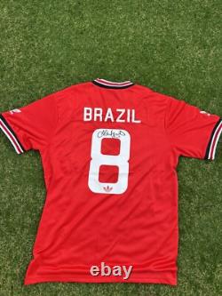 Alan Brazil Signed Manchester United Shirt Legend Autograph