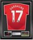 Alejandro Garnacho Hand Signed Manchester United Framed Shirt With COA