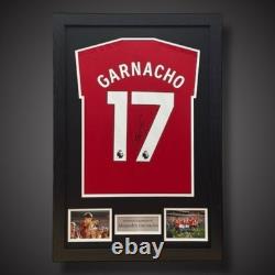 Alejandro Garnacho Hand Signed Manchester United Framed Shirt With COA £150