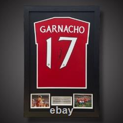 Alejandro Garnacho Hand Signed Manchester United Framed Shirt With COA £150
