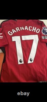 Alejandro Garnacho Hand Signed Manchester United Shirt With COA