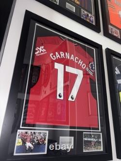 Alejandro Garnacho Hand Signed Manchester United Shirt With COA
