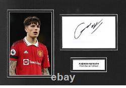 Alejandro Garnacho Signed 12x8 Photo Display Manchester United Memorabilia COA