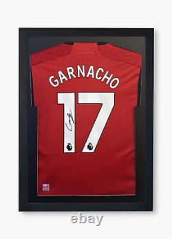 Alejandro Garnacho Signed Manchester United 2023/24 Framed Home Shirt with COA