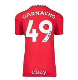 Alejandro Garnacho Signed Manchester United Shirt Home, 2022-23 Autograph