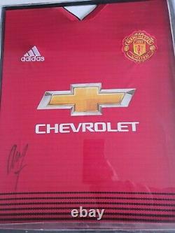 Alexis Sanchez of Manchester United Signed Shirt Autographed Jersey Framed