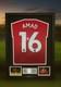 Amad Diallo Manchester United Signed Shirt Framed with COA
