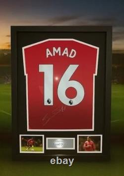 Amad Diallo Manchester United Signed Shirt Framed with COA