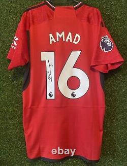 Amad Diallo Signed Manchester United 23/24 Home Shirt Comes With a COA