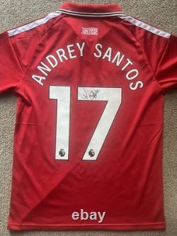 Andrey Santos Signed Manchester United 26/27 Home Shirt With Exact Proof And Coa