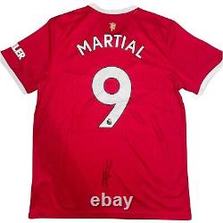 Anthony Martial Signed 2021/22 Home Manchester United Shirt Exact Proof & Coa