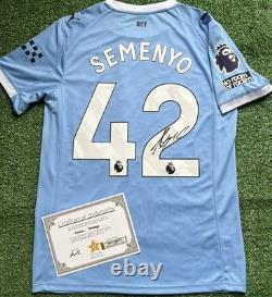 Antoine Semenyo Signed 25/26 Manchester City Shirt with EXACT PHOTO PROOF & COA