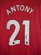 Antony Hand Signed Manchester United Home Shirt 22/23 + Coa Exact Proof