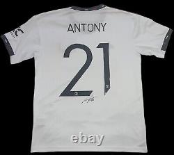 Antony Signed Manchester United Away Shirt With Video Proof