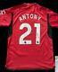Antony Signed Manchester United Football Shirt COA and Full Video Proof