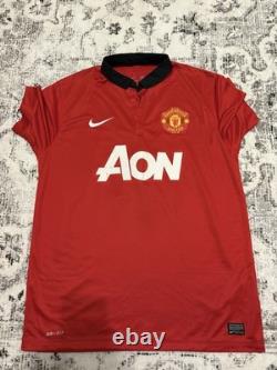 Authentic Manchester United Home Shirt. Juan Mata Number 8 Hand Signed