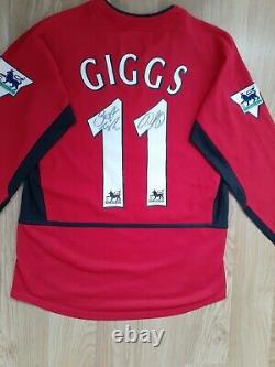 Authentic Ryan Giggs Manchester United Signed Autographed Shirt Awesome Item