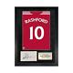 Authentic hand-signed A3 Frame Marcus Rashford Manchester Shirt Poster With COA