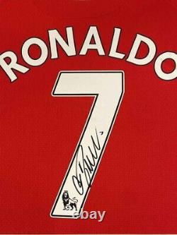 Authentically Signed Cristiano Ronaldo Signed Shirt Manchester United
