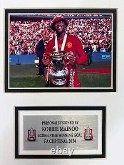 Authentically Signed Kobbie Mainoo Autograph Manchester United Framed Shirt