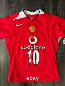 BRAND NEW Original Manchester United 2004/05 Home Shirt VAN NISTELROOY SIGNED