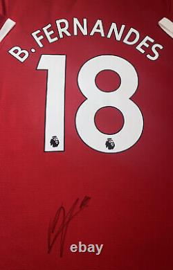 BRUNO FERNANDES Signed Manchester United Football Shirt PROOF Man Utd Portugal U