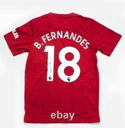 BRUNO FERNANDES hand signed Manchester United 2020 number CERTIFICATE £175