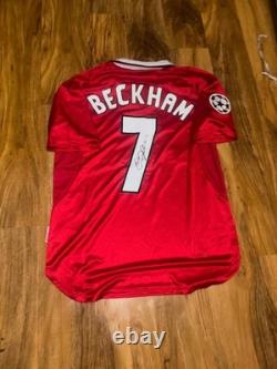 Beckham signed Manchester United home Shirt World Cup with COA included