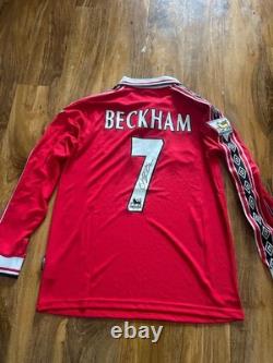 Beckham signed Manchester United home Shirt World Cup with COA included