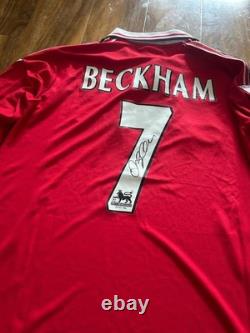 Beckham signed Manchester United home Shirt World Cup with COA included