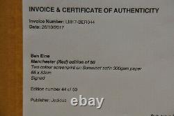 Ben Eine-Manchester(RED)Signed Numbered Ltd Edition of 50 Art Fair Man United
