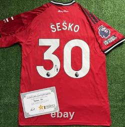 Benjamin Sesko Signed Manchester United 25/26 Shirt with EXACT VIDEO PROOF & COA