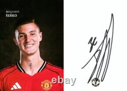 Benjamin Sesko Signed Manchester United New 25/26 Original Club Card Autograph