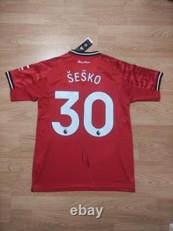 Benjamin Sesko Signed Manchester United Shirt With Exact Video Proof