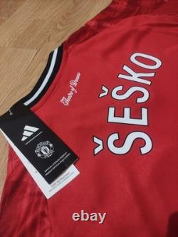 Benjamin Sesko Signed Manchester United Shirt With Exact Video Proof
