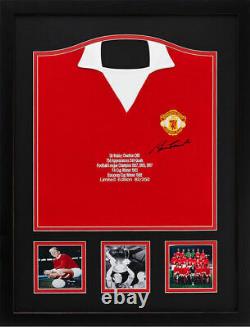 Bobby Charlton Framed Signed Manchester United Football Shirt Proof & Coa