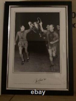 Bobby Charlton Signed Manchester United 1968 European Cup Final Framed Photo