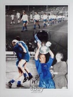 Bobby Charlton Signed Manchester United 1968 European Cup Montage Proof COA