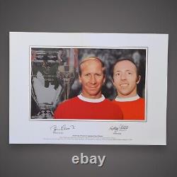 Bobby Charlton and Nobby Stiles Signed Manchester United Photo COA £89