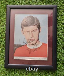 Brian Kidd Manchester United 1968 SIGNED 13 x 9 MOUNTED & FRAMED Stunning Gem
